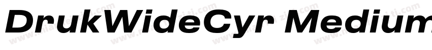 DrukWideCyr MediumItalic字体转换